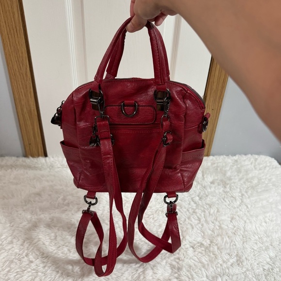 Red Multifunction Shoulder Bag - Picture 6 of 9
